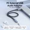 Vention външна звукова карта USB Sound card 1-Port 0.25M Gray - CVFHC