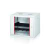 Formrack 19" Wall Mounted rack 20U 555/450mm, removable locking sides, height: 949mm, loading capacity: 100kg., tempered glass door, 19" front rails (back rails optionable)