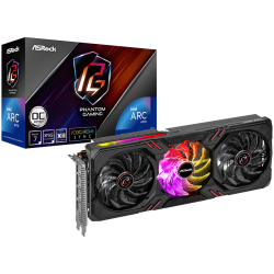 ASROCK Intel Arc A770 Phantom Gaming D 8GB OC, 256-bit GDDR6, 1x HDMI 2.1, 3x DisplayPort 2.0, 2x 8-pin Power Connectors, recommended PSU 700W