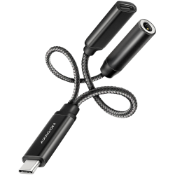 AXAGON ADA-HCPD USB-C to 3.5mm jack - Hi-Res DAC audio adapter, 384kHz/32bit, PD 60W 3A                          