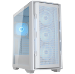 COUGAR Case Uniface RGB (White), Mid Tower, Mini ITX/Micro ATX / ATX / CEB / E-ATX, Type-C, USB 3.0 x 2, USB 2.0 x 1, Audio/Mic 3.5mm jack x 1, 120mm ARGB fan, Tempered glass, 230 x 493 x 475 (mm)