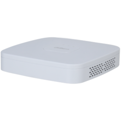Dahua 8-channel 1U NVR, Up to 12Mp, H.265+/H.265, Max 80 Mbps incoming bandwidth, 1xVGA, 1xHDMI, 1xSATA up to 16TB, 2xUSB 2.0, 1xAudio two way talk, DC12V/1.5A, 3W, Without HDD.