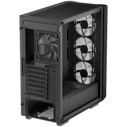 DeepCool CC560 MESH V2, Mid Tower, Mini-ITX/Micro-ATX/ATX, 2xUSB3.0, 1xAudio, 4x120mm Pre-Installed ARGB Fans, Tempered Glass, Mesh Panel, Black, R-CC560-BKAMA4-G-2