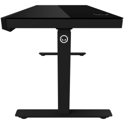 LORGAR Electric Gaming Desk DP80G Dual Motor RGB Glass Black