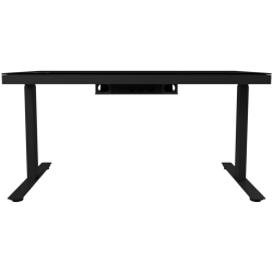 LORGAR Electric Gaming Desk DP80G Dual Motor RGB Glass Black