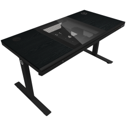 LORGAR Electric Gaming Desk DE90W Dual Motor PC Case Black