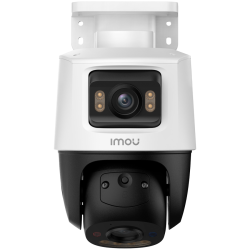 Imou Dual-Lens PoE Outdoor Smart IP PTZ Camera, 5MP+5MP, 3.6mm 76H, 0-260 Pan, 0-25 Tilt, IR up to 30m, H.265, 15 fps, 8x digital zoom, Motion detection, crossing line, Mic and Speaker, micro SD up to 512GB, 1x RJ45, PoE DC 12V, 1A