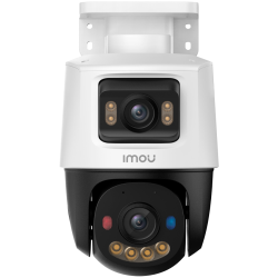 Imou Dual-Lens PoE Outdoor Smart IP PTZ Camera, 5MP+5MP, 3.6mm 76H, 0-260 Pan, 0-25 Tilt, IR up to 30m, H.265, 15 fps, 8x digital zoom, Motion detection, crossing line, Mic and Speaker, micro SD up to 512GB, 1x RJ45, PoE DC 12V, 1A
