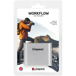 Kingston USB3.2 Gen1 Workflow Dual-Slot SDHC/SDXC UHS-II Card Reader                          