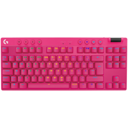 LOGITECH G PRO X TKL LIGHTSPEED Mechanical Gaming Keyboard - MAGENTA - US INT'l - TACTILE                          