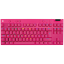 LOGITECH G PRO X TKL LIGHTSPEED Mechanical Gaming Keyboard - MAGENTA - US INT'l - TACTILE