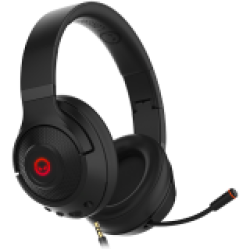 Lorgar Noah 501, gaming bluetooth headset with microphone, BT 5.3 JL7006, battery 1000mAh, type-C charging cable 0.8m, audio cable 1.5m, size:195*185*80mm, 0.28kg. Black