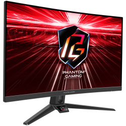 Монитор Asrock Curved Gaming, 27" FHD(1920x1080) 1500 VA, AG, 240 Hz, 113% sRGB, 16:9, 3000:1, 300 cd/m&sup2;, 178&ordm;/178&ordm;, 1ms (MPRT), Flicker-free, Swivel, Tiltt Adjustment, 2x 2W Speakers, 2x HDMI 2.0, 1x DP 1.2, 1x Audio Jack (3.5mm), 3Y                          
