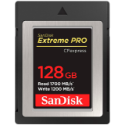 SANDISK Extreme PRO CFexpress Card Type B, 128GB, 1700MB/s Read, 1200MB/s Write