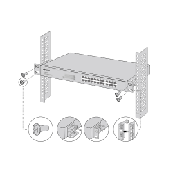 Комплект за монтаж на 19-инчови превключватели TP-Link Omada RackMount Kit-19