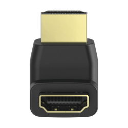 Адаптер HAMA 205164, HDMI мъжко - HDMI женско, на 90&deg;, Черен                          