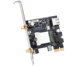 Безжичен PCI Express адаптер Gigabyte GC-WB1733D-I, 2x2 802.11ac 160MHz, Bluetooth 5.0                          