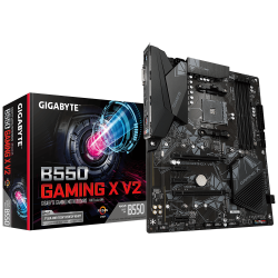 Дънна платка GIGABYTE B550 GAMING X V2 Socket AM4, 4 x DDR4, RGB Fusion, V2 (rev. 1.0)                          
