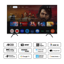 METZ Телевизор 55" UHD LED SMART TV,4K, Google TV, Frameless,2x10W