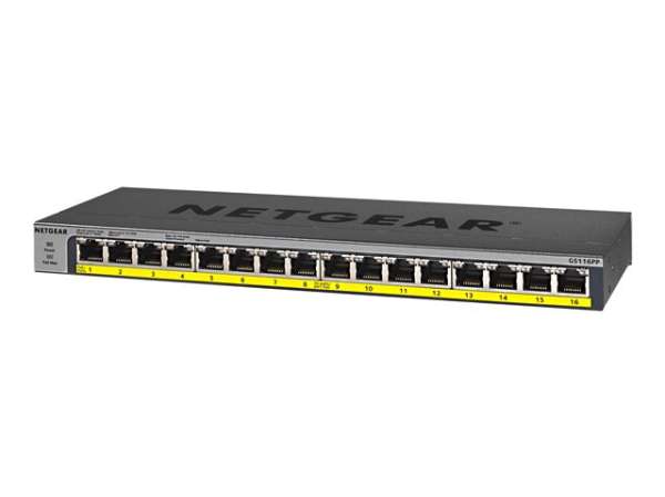 NETGEAR 16PT POE/POE+GIGABIT UNMANAGED SWITCH NETGEAR 16PT POE/POE+GIGABIT UNMANAGED SWITCH