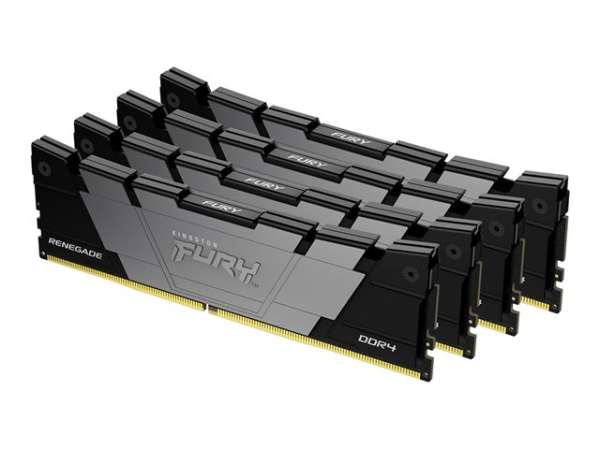 KINGSTON 32GB 3200MT/s DDR4 CL16 DIMM Kit of 4 FURY Renegade Black KINGSTON 32GB 3200MT/s DDR4 CL16 DIMM Kit of 4 FURY Renegade Black