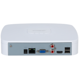 Dahua 8-channel 1U NVR, Up to 12Mp, H.265+/H.265, Max 80 Mbps incoming bandwidth, 1xVGA, 1xHDMI, 1xSATA up to 16TB, 2xUSB 2.0, 1xAudio two way talk, DC12V/1.5A, 3W, Without HDD.