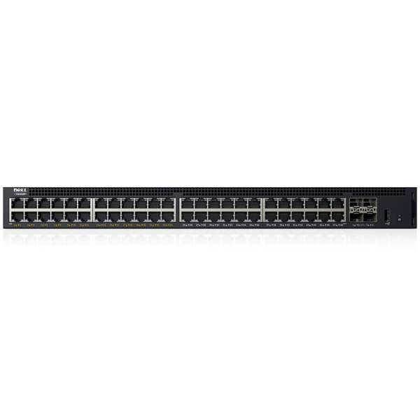 Dell Networking X1052P Smart Web Managed Switch, 48x 1GbE (24x PoE - up to 12x PoE+) 4x 10GbE SFP+
