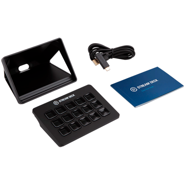 Elgato Stream Deck MK.2, 15 LCD keys, One-touch tactile operation, Elgato Game Capture, OBS, Twitch, Twitter, YouTube, Mixer, Automated alerts, Onscreen Antics w/ GIFs, Automated Plugins, Interchangeable Faceplates, USB Type C, Detachable stand