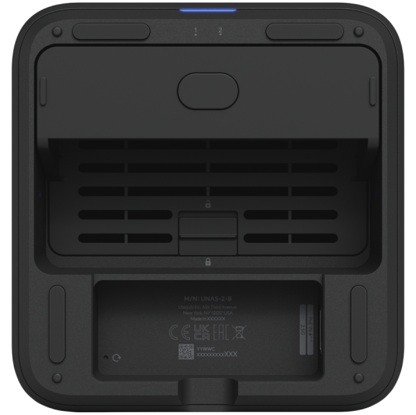 Ubiquiti UniFi UNAS-2-B-EU Network Attached Storage with (2) 3.5inch HDD bays, 2.5 GbE networking, USB-C connectivity, and an included PoE++ adapter, all in a compact footprint, black Ubiquiti UniFi UNAS-2-B-EU Network Attached Storage with (2) 3.5inch HDD bays, 2.5 GbE networking, USB-C connectivity, and an included PoE++ adapter, all in a compact footprint, black