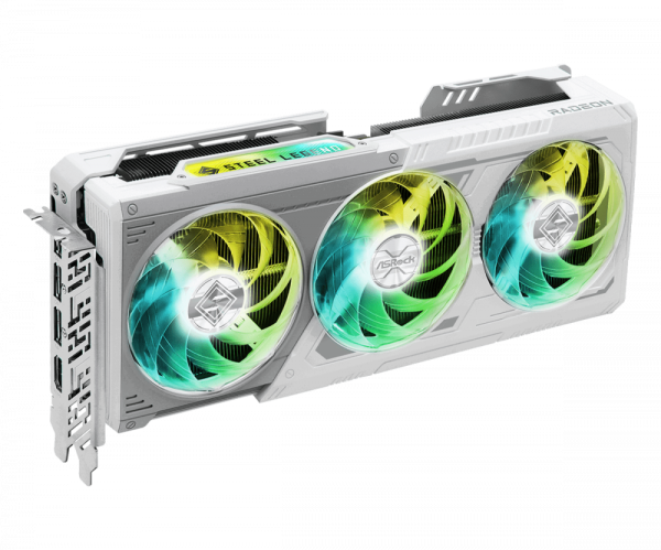 ASROCK Video Card AMD Radeon RX 9070 XT Steel Legend 16GB GDDR6 256-bit HDMI 3x DP