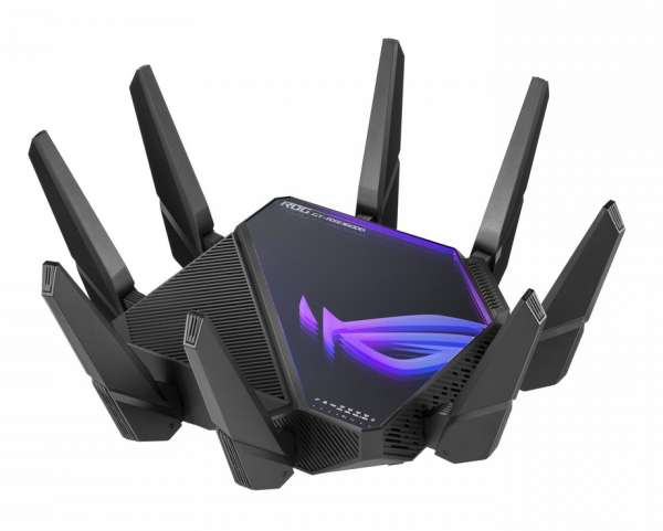 Asus Gaming Wireless Router, ROG Rapture GT-AXE16000, AXE16000, Quad-Band, Quad-Core 2.0GHz CPU, 256MB/2GB Flash/RAM, 10G dual-port, AiProtection Pro, Adaptive QoS, VPN Fusion, IPTV, OFDMA, MU-MIMO, Beamforming, Link Aggregation, RGB, AiMesh, Black Asus Gaming Wireless Router, ROG Rapture GT-AXE16000, AXE16000, Quad-Band, Quad-Core 2.0GHz CPU, 256MB/2GB Flash/RAM, 10G dual-port, AiProtection Pro, Adaptive QoS, VPN Fusion, IPTV, OFDMA, MU-MIMO, Beamforming, Link Aggregation, RGB, AiMesh, Black