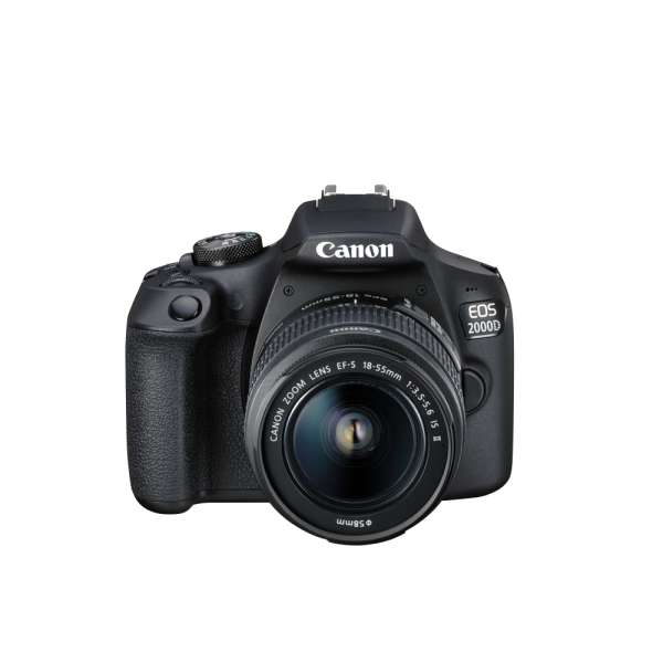 Canon EOS 2000D, black + EF-s 18-55mm f/3.5-5.6 IS II