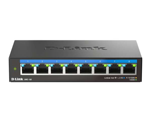 D-Link 8-Port Multi-Gigabit Unmanaged Switch D-Link 8-Port Multi-Gigabit Unmanaged Switch