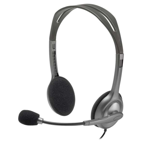 LOGITECH H111 Corded Stereo Headset - BLACK - 3.5 MM