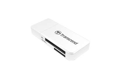 Transcend SD/microSD Card Reader, USB 3.1 Gen 1, White Transcend SD/microSD Card Reader, USB 3.1 Gen 1, White