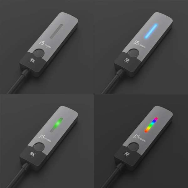 Адаптер j5create JCA157, USB-C мъжко - HDMI 2.1 женско, 8K