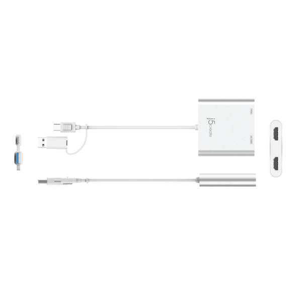 Адаптер j5create JCA365, За 2 монитора, USB-C - 2 x HDMI Адаптер j5create JCA365, За 2 монитора, USB-C - 2 x HDMI
