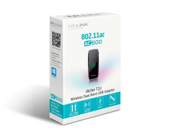 Безжичен адаптер TP-LINK Archer T2U, AC600, Dual band, USB, вградена антена Безжичен адаптер TP-LINK Archer T2U, AC600, Dual band, USB, вградена антена