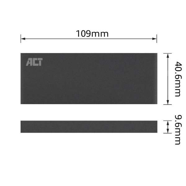 Чекмедже за твърд диск ACT AC1600, M.2 SSD, USB 3.2 Gen1, Черен