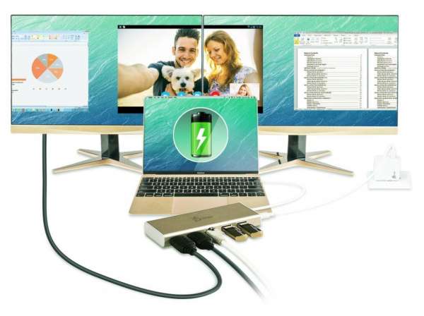 Докинг станция j5 create JCD381, USB-C, 2x HDMI, USB 3.1, PD 2.0, LAN Докинг станция j5 create JCD381, USB-C, 2x HDMI, USB 3.1, PD 2.0, LAN