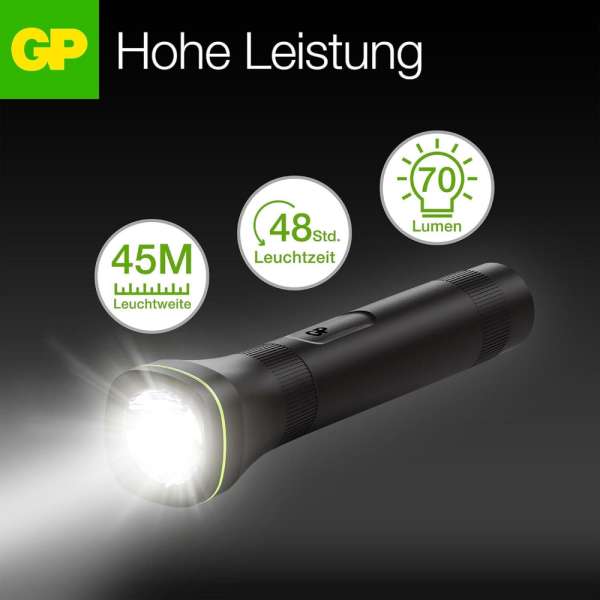 Фенер GP BATTERIES C107B LED 70 лумена 2*AA батерия Фенер GP BATTERIES C107B LED 70 лумена 2*AA батерия