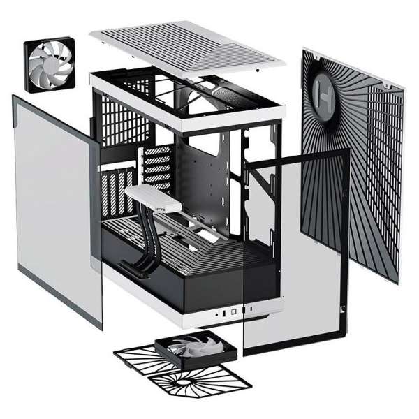 Кутия HYTE Y40 Tempered Glass, Mid-Tower, Бяло и Черно Кутия HYTE Y40 Tempered Glass, Mid-Tower, Бяло и Черно