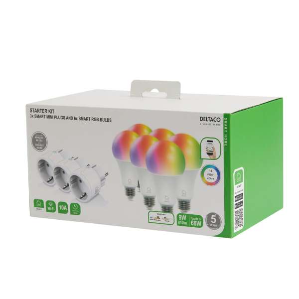 Смарт комплект DELTACO SH-KIT03, 3 x мини контакти, 6 x LED крушки Смарт комплект DELTACO SH-KIT03, 3 x мини контакти, 6 x LED крушки