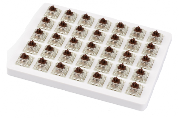 Суичове за механична клавиатура Keychron Cherry MX, Brown, RGB, Switch Set 35 броя