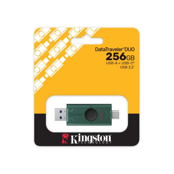 USB памет KINGSTON DataTraveler Duo G2, 256GB USB-C + USB-A 3.2 Gen 1