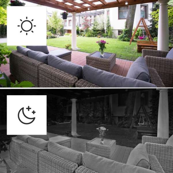 WiFi външна камера Hama, Със соларен панел, Батерии, Детектор за движение, 1080p WiFi външна камера Hama, Със соларен панел, Батерии, Детектор за движение, 1080p
