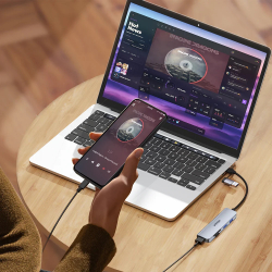 Unitek хъб HUB USB-C/USB-A 3 port uHUB P5+ - USB3.0 x 3, Card reader, Aluminium - H1320AGY01