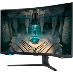 Монитор  LED Samsung LS32BG650EUXEN Odyssey G65B, 32'' WQHD Curved 1000R 16:9 (2560x1440) VA 240Hz, 350 cd/2, 2500:1, HDR600, 1ms (GTG), 178/178, FS Premium Pro, G-Sync Compatible, 2xHDMI 2.1, 1xDP 1.4, 1xUSB 3.0, 1xUSB 2.0, RJ-45, WiFi, BT, Speakers 2x5W, Tilt/Swivel/Pivot/HeightAdj (120mm), VESA 100x100, 2Y