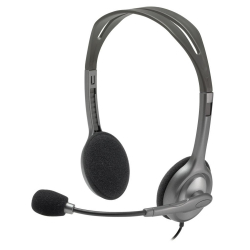LOGITECH H111 Corded Stereo Headset - BLACK - 3.5 MM                          