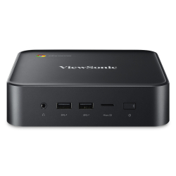 Компютър ViewSonic NMP760 - Chromebox Intel Celeron 5205U, 8GB DDR4, eMMC 64GB, HDMI out x 2, uSD card x 1, USB-C x 1, USB 3.0 x 4, RJ45 x 1, Audio out (3.5mm Audio Jack), Black